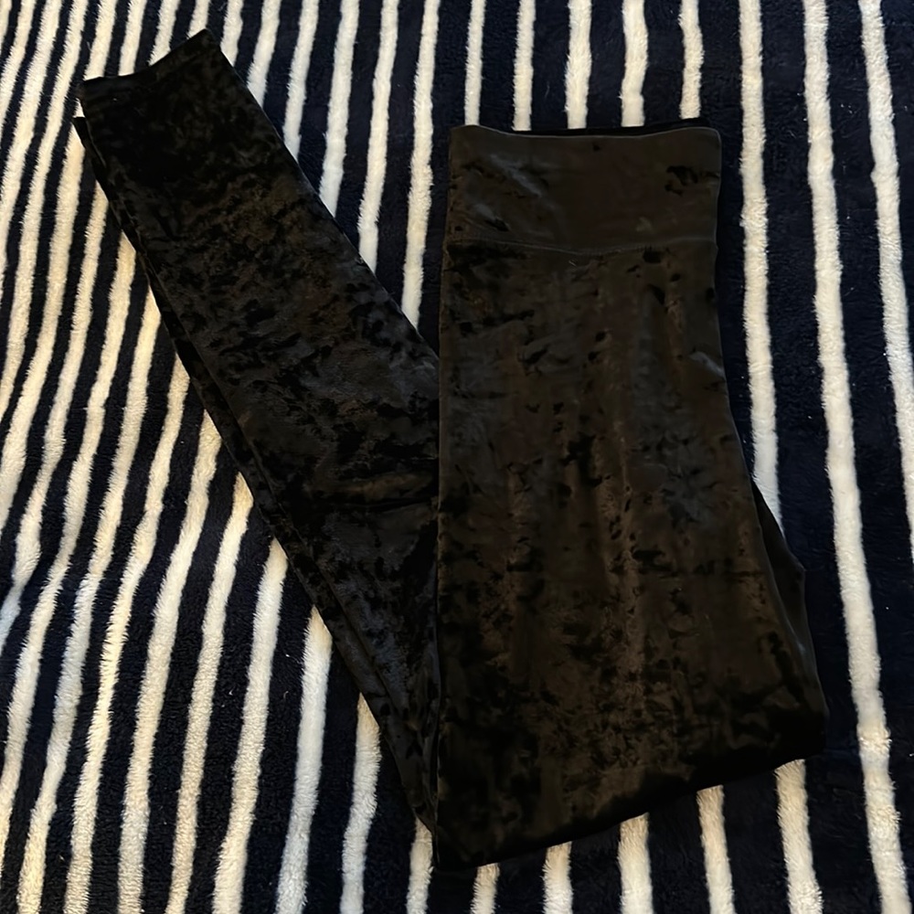 Aerie Velvet Legging Black Size Medium